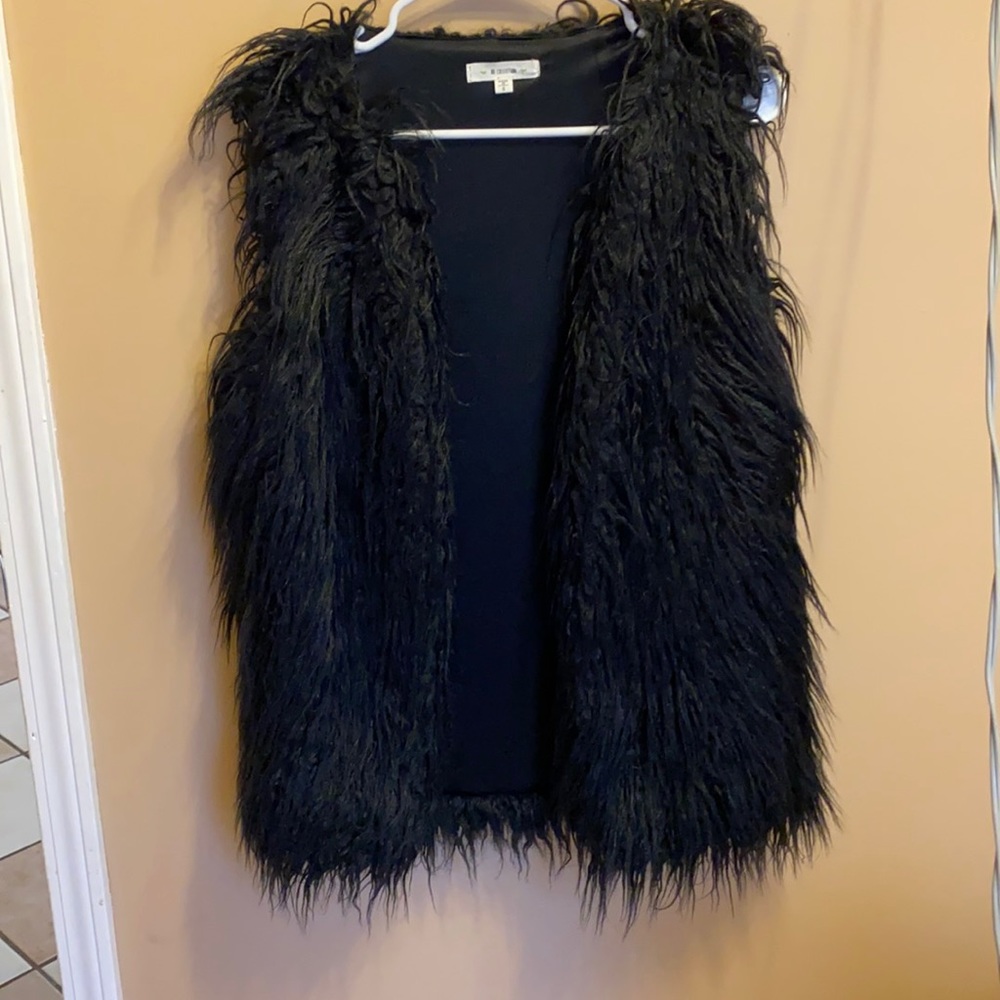 Black Fur Vest